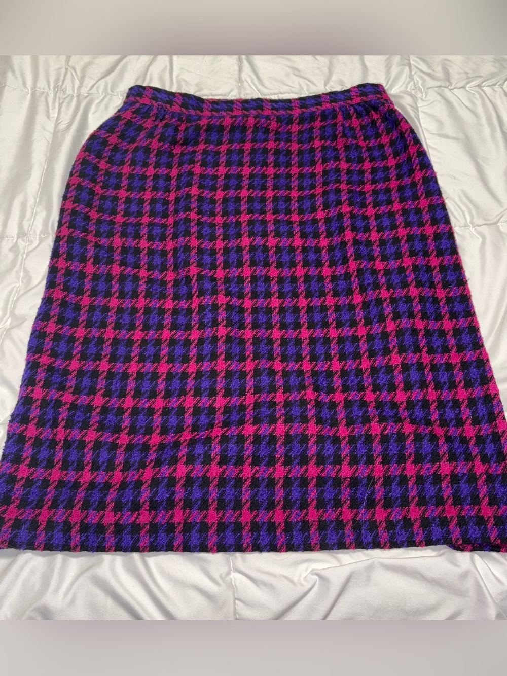 Vintage Koret Wool Blend Skirt Academia Preppy Jewel Tones 18 Large XL